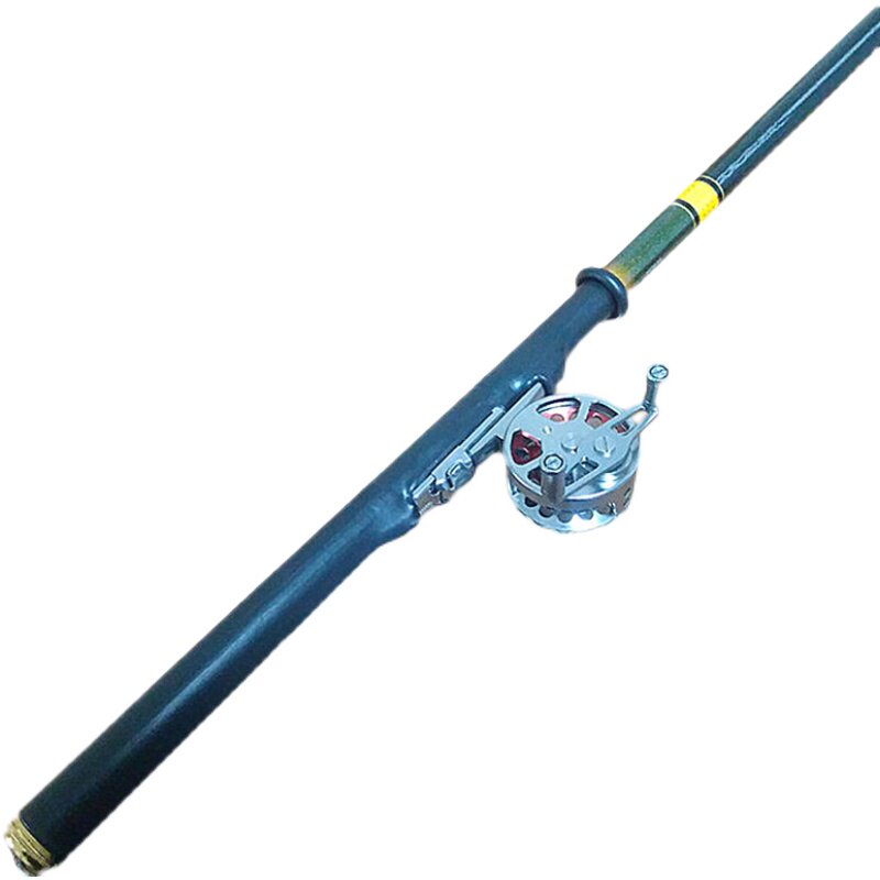 网红超轻短节37调高碳素侧装轮中通杆带轮手竿溪流竿内走线中通竿