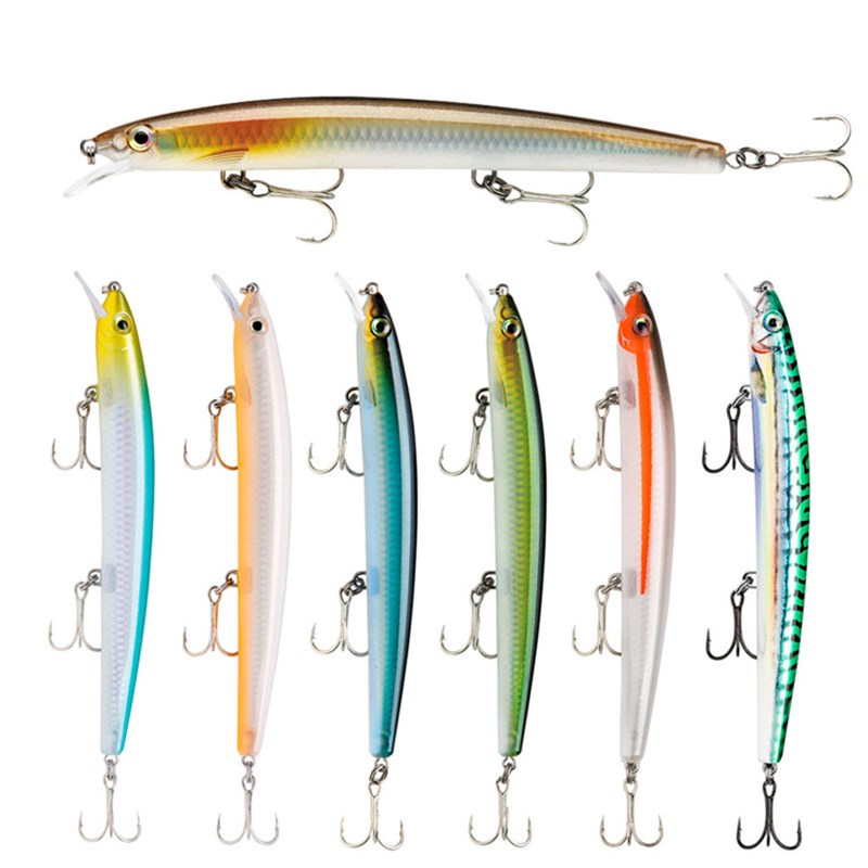 极速1PCS Popular Minnow Fishing Lure 13cm 15g Floating Hard