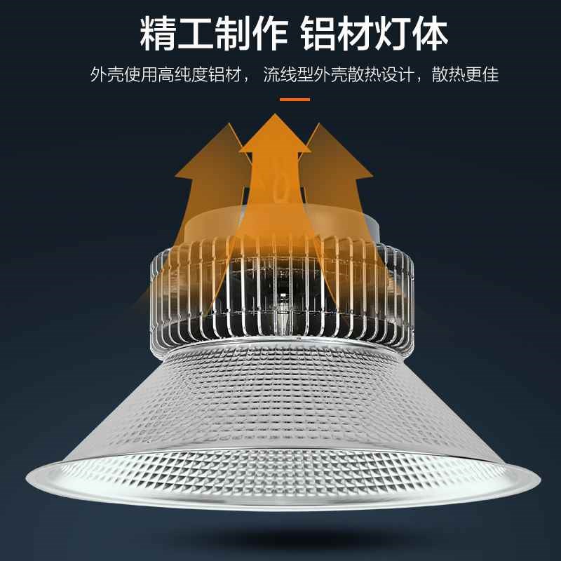 鳍片led工矿灯厂房吊灯工厂车间大功率工业照明灯150w200W仓库灯