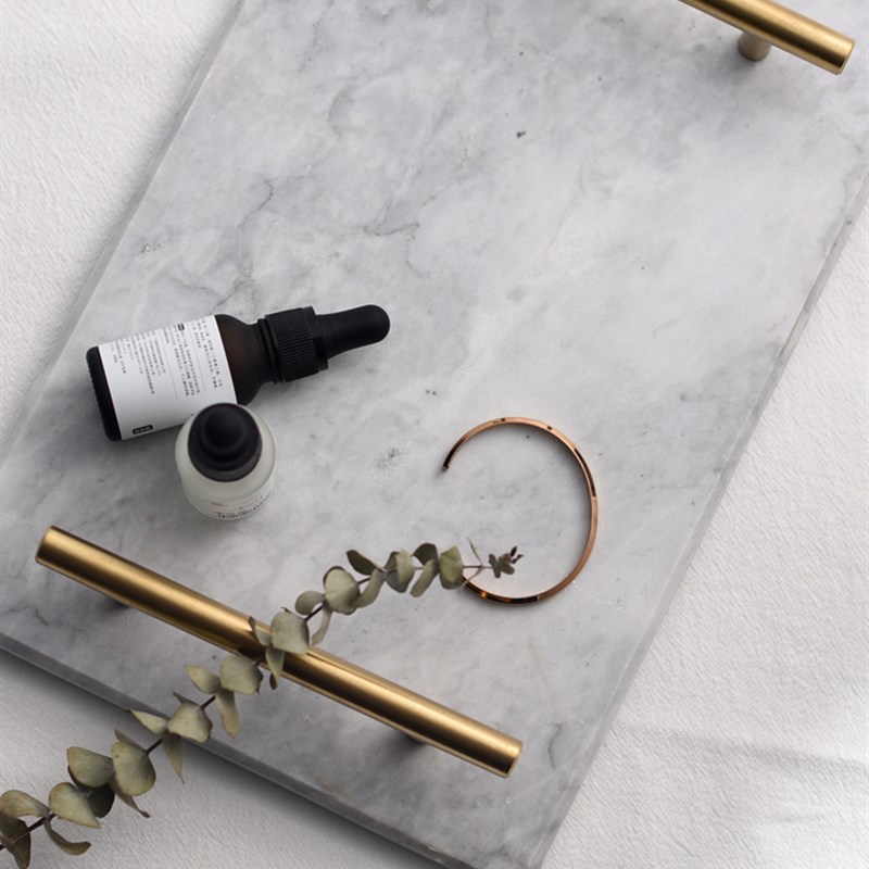 小西家 北欧风天然大理石金手柄托盘 首饰盘置物收纳盘家居摆件使用感如何?