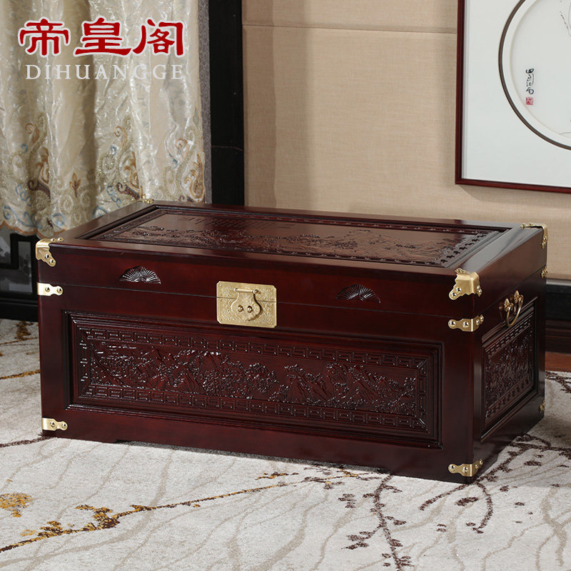 樟木箱子长方形字画箱收藏箱大号家用全香樟木实木储物婚嫁收纳箱