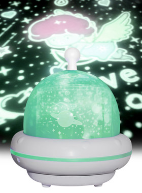 儿童生日礼d物遥控旋转投影灯夜间睡眠音乐氛围小夜灯海洋星空灯