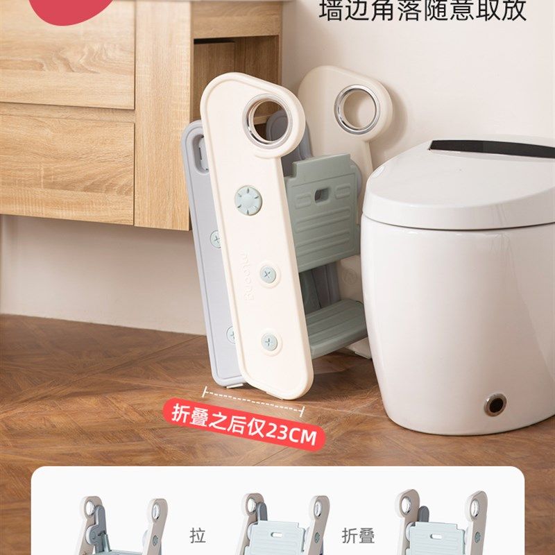 曼龙儿童洗漱台踩凳可折叠宝宝洗手台阶凳婴幼儿梯子垫脚凳增高凳