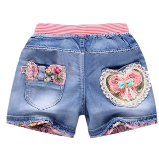 速发Summer Kids Shorts Girls Denim Shorts Fashion Girl Short