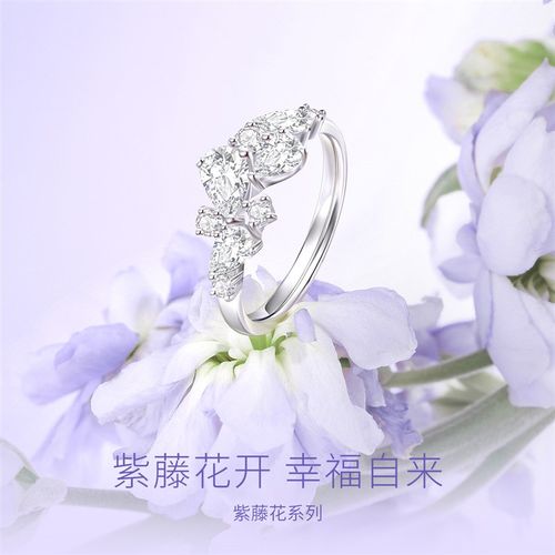 速发Fanci范琦银饰【紫藤花系列】G紫藤相惜戒指女小众设计送闺蜜