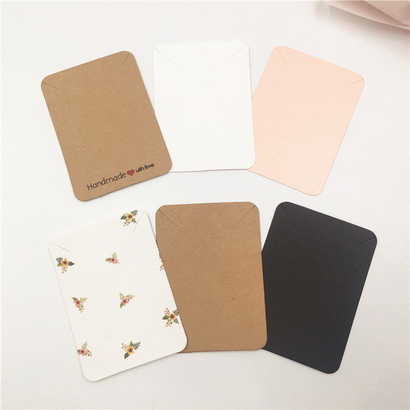 Jewelry-Displays Necklace Packaging-Cards Cardboard Kraft-Pa