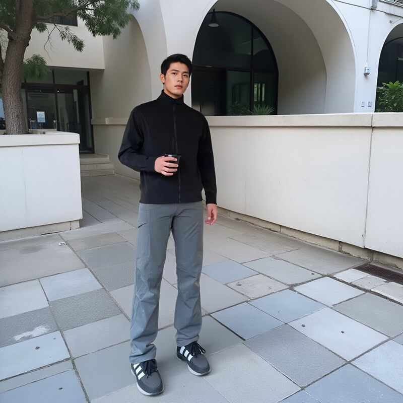秋季新款休闲战术裤男户外弹力军鸟裤多口袋立体剪裁工装直筒长裤