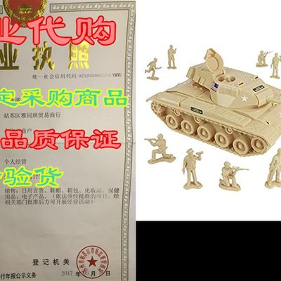 推荐TimMee Toy Walker Bulldog Tank Playset- Desert Tan 13pc