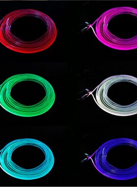 6/5 in 1 RGB LED Active EL Neon Wire Strip Light Multicolor