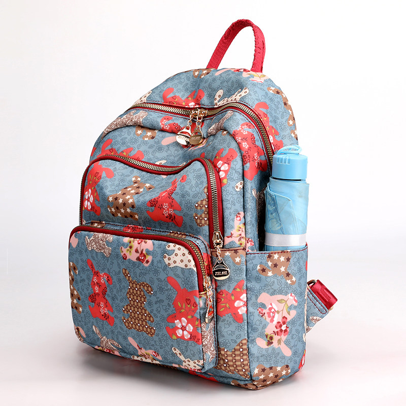 双肩包女牛津布轻便大容量旅游背包女2021新款时尚女书包帆布多层