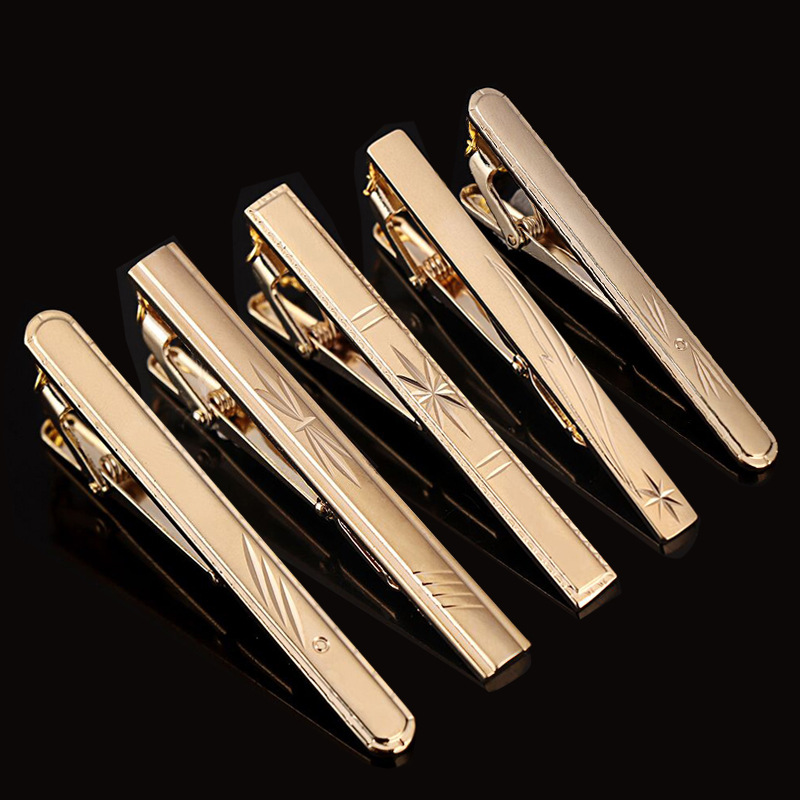 速发Copper antirust gold tie clip simple business necktie cl