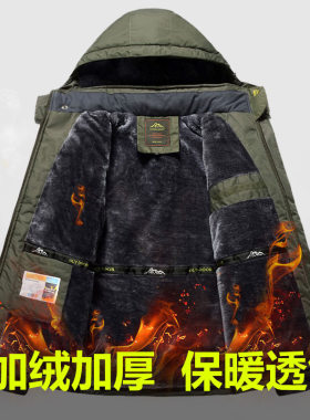 冬天干活穿的棉袄男l士工地50元以下衣服冬季加绒加厚保温棉衣棉