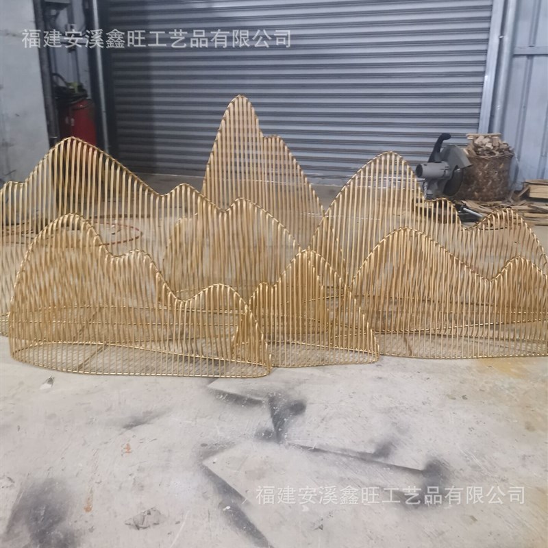 铁艺假山摆件别墅k酒店售楼部户外园林金属工艺装饰品落地造景摆