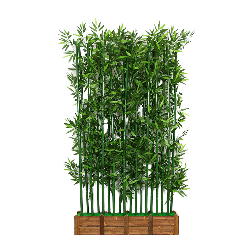 仿真竹子室内防绿植装饰假植物庭院隔断屏风造景酒店摆件毛竹挡墙