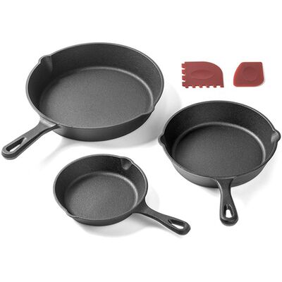 推荐Cast Iron Skillet Non-stick Frying Pan Cooking Pot Resta