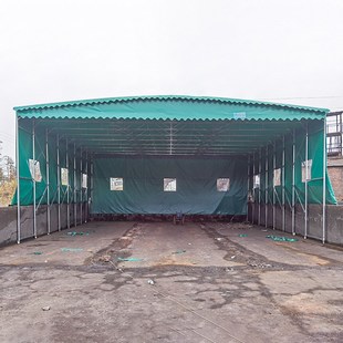 雨蓬移动推拉雨棚大型移动仓库活动伸缩雨蓬推拉篷户外遮阳蓬