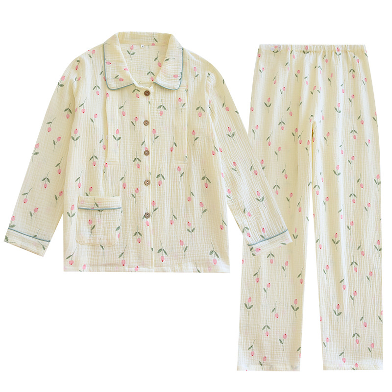 纱布月子服春秋孕妇o睡衣夏季薄款产后全棉产妇哺乳哺乳衣套装