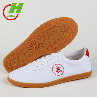 男女牛筋底帆布鞋武术练功鞋太极拳晨练鞋红棉太极鞋气功鞋运动鞋