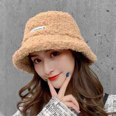 速发Winter Soft Warm Bucket Hats for Women Autumn Lamb Plush