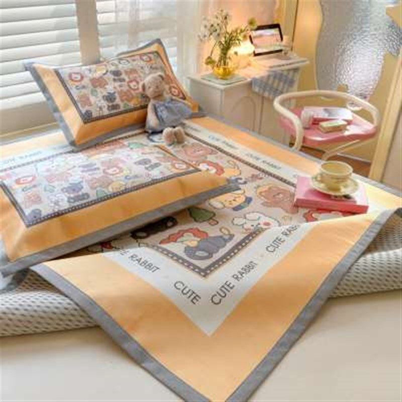 新款冰丝凉席可机洗三件套夏季藤席子凉感床单可折叠空调软席草席,床上用品,冰丝席,淘宝优惠券,粉丝福利购,淘宝优惠卷