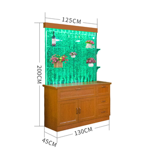 家居水幕墙流水屏风玄关水帘气泡墙铝合金储物柜组合摆件定制 推荐
