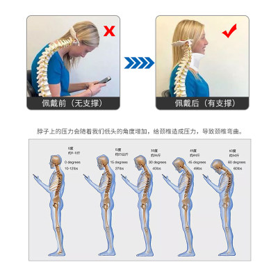 颈托防低头护颈护颈p椎护脖套家用理疗劲椎托颈脖子前倾