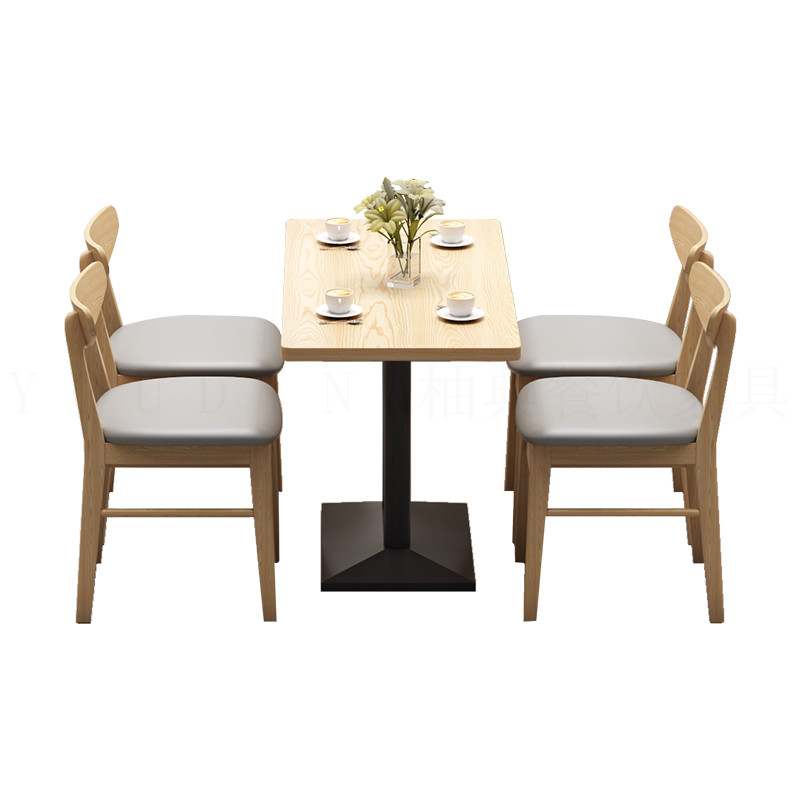 咖啡厅茶餐厅汉堡店奶茶店餐饮饭C店食堂靠墙板式卡座沙发桌椅组