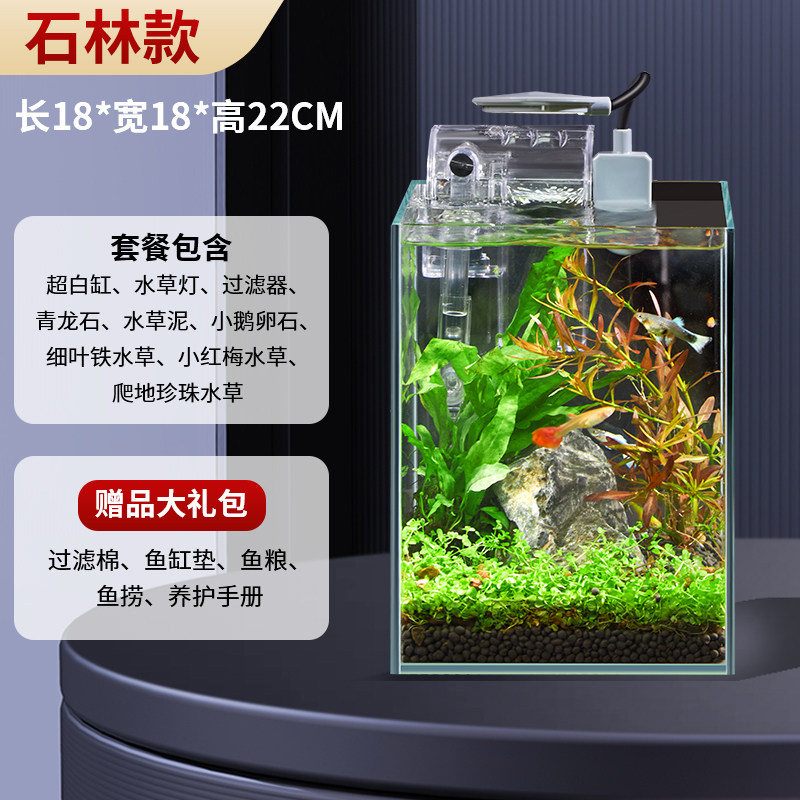 速发创意生态鱼缸超白造景懒人微景观DIY室内客厅迷你生态瓶免换