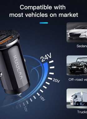 Mini USB Car Charger Quick Charge 4.0 PD 3.0 36W Fast Chargi