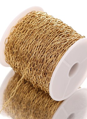 热销2 Meters Stainless Steel Oval Link Cable Chains Bulk for