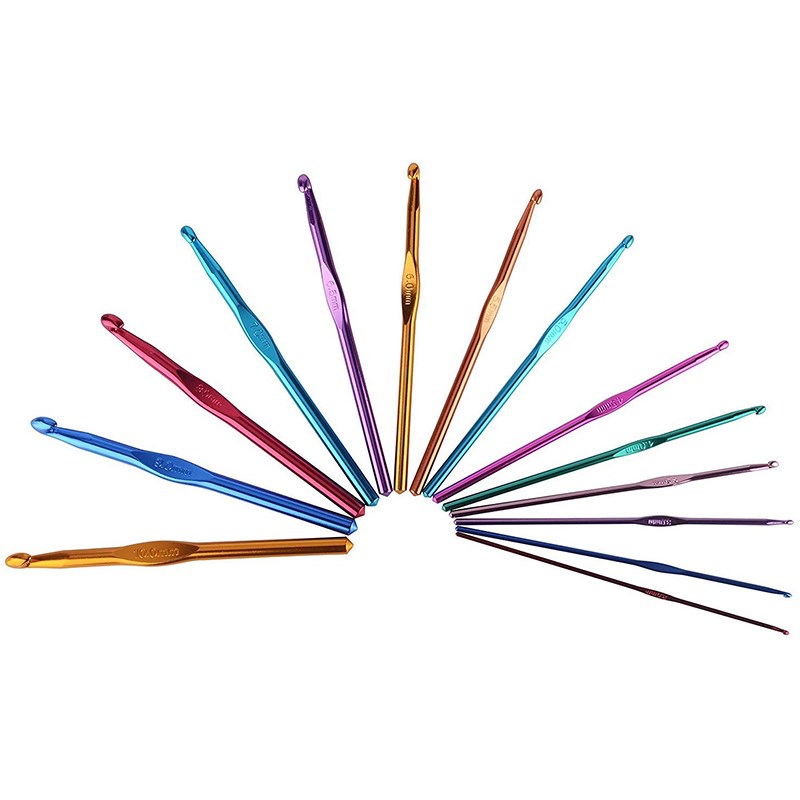 MISIE15 Sizes Aluminum Oxide Knitting Needles Crochet Hook S