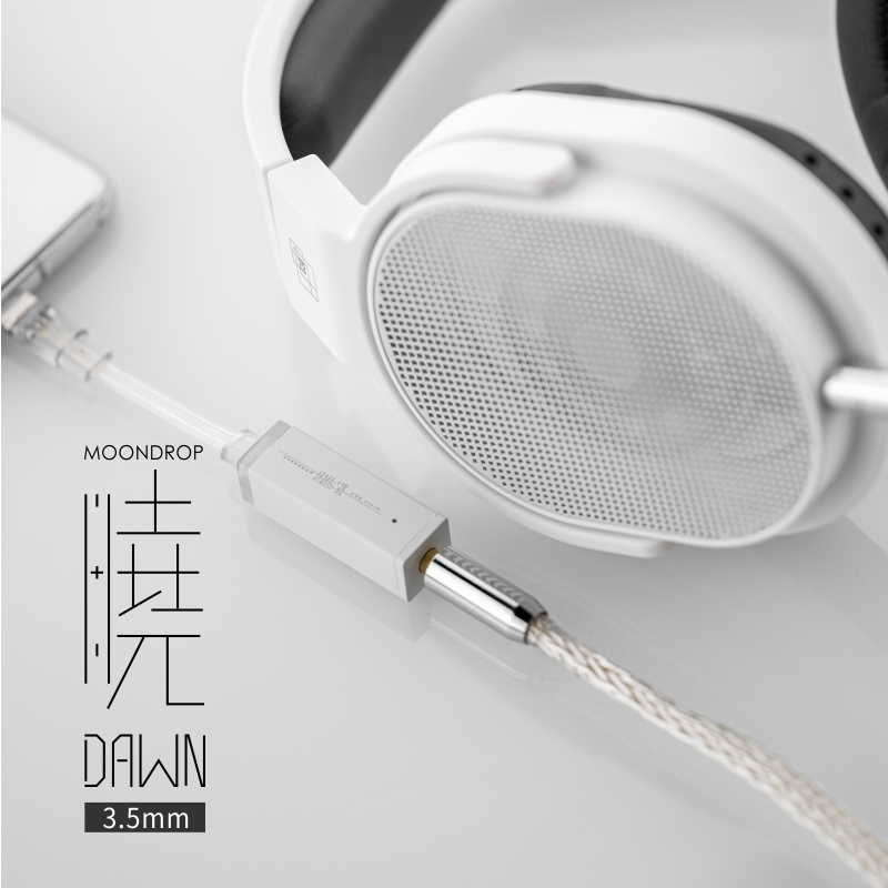 水月雨晓DAWN TYPoE-C转3.5mm立体声双解码耳放小尾巴超低失真还