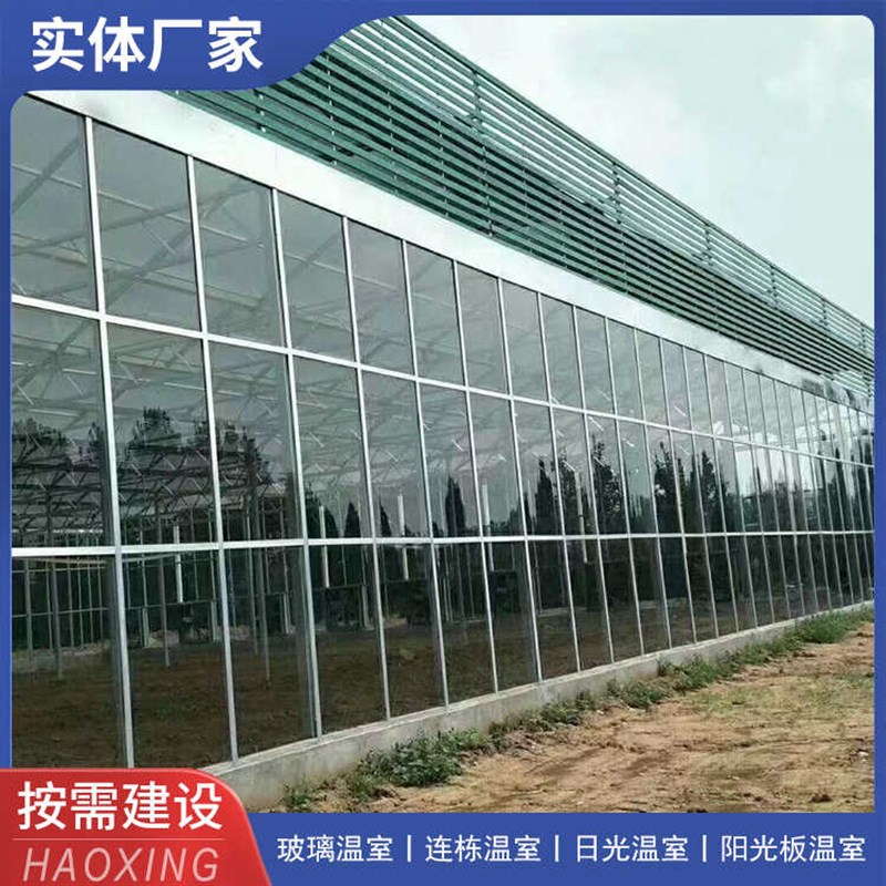 玻璃温室智能温室大棚农业蔬菜种植展览温室全套镀锌钢管骨架厂家