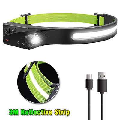 速发.Induction Headlamp COB LED Head Lamp with Built-in Batt