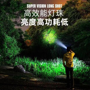 LED强a光头灯可充电头戴式手电筒户外夜钓钓鱼灯充电宝功能长续航