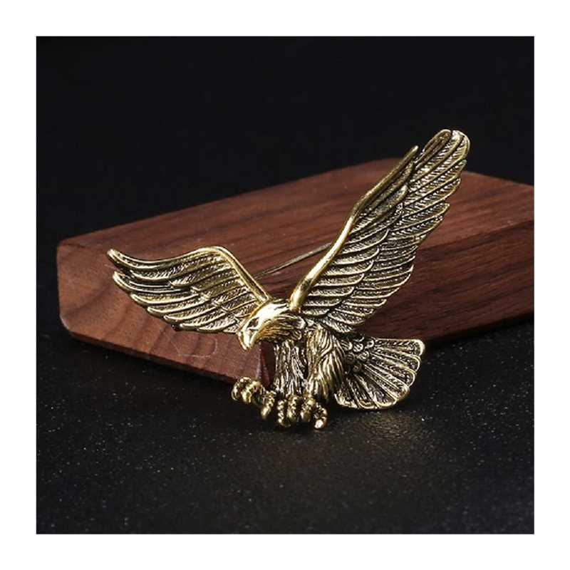 极速4 Pcs Vintage Eagle Brooch Ladies Hats Patriotic Brooch