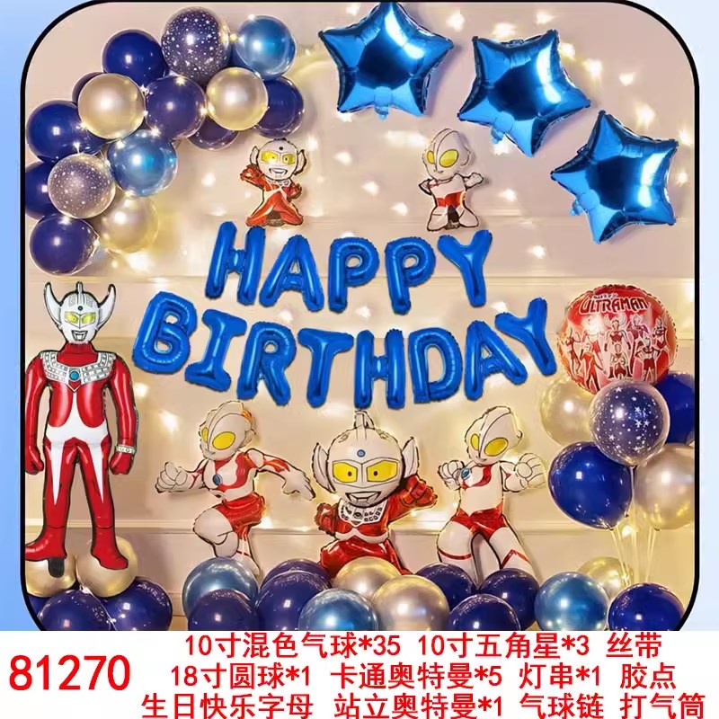 气球布置场景装饰套餐宝宝儿童男孩女孩周岁生日派对主题网红