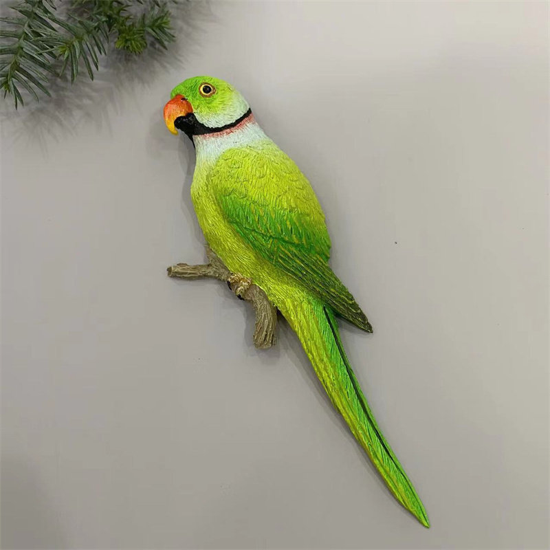 创意磁铁冰箱贴半立体动物鸟类鹦鹉冰箱贴树脂装饰磁铁磁扣留言贴
