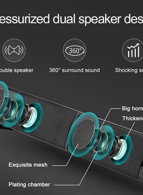 GS550 aux 3.5mm stereo surround music smart speakers column