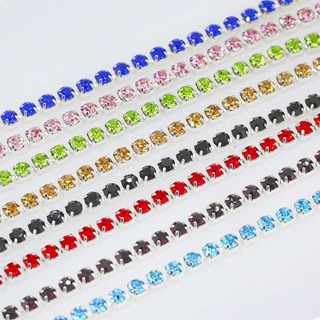 速发1Yard 10Yards/Roll SS6-SS18 Shiny Crystal Rhinestone Cha