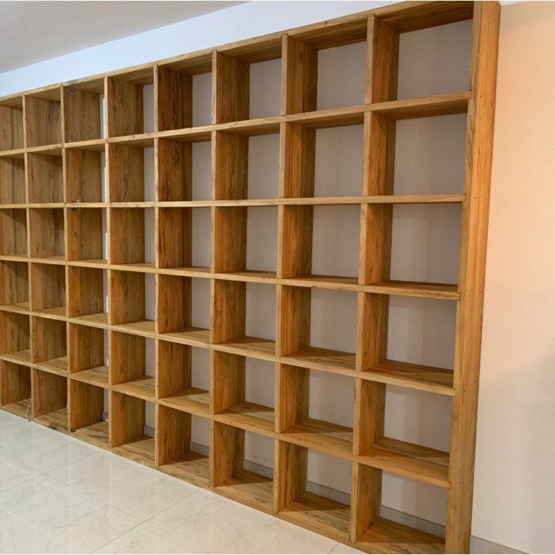 8BWI老榆木书架实木书柜落地收纳格H子架满整墙置物架背景格架定,住宅家具,书架,淘宝优惠券,粉丝福利购,淘宝优惠卷