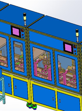 全自动球泡组装生产线3D图纸 T882 非标自动化机械3D图纸素材素材