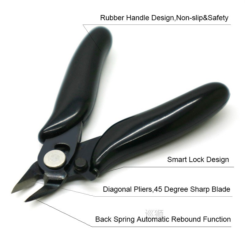 Diagonal Pliers 3.5 Inch Mini Wire Cutter Small Soft Cutting
