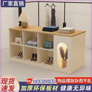 鞋 店中间店放中出桌带灯女装 帽摆G岛样流水台童装 店陈列展