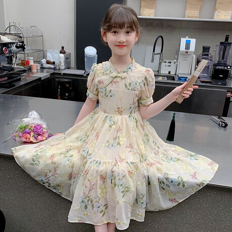 女童旗袍连衣裙夏季2024新款儿童装洋气夏装女孩夏款中式公主裙子,童装/婴儿装/亲子装,连衣裙,淘宝优惠券,粉丝福利购,淘宝优惠卷
