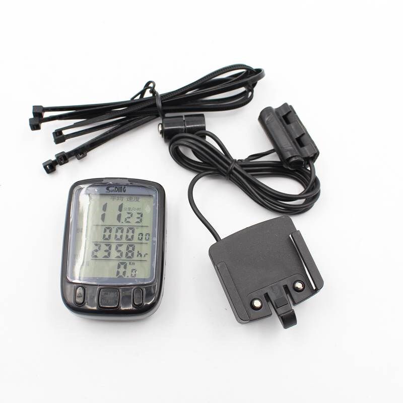 顺东骑行码表自行车夜光防水里程表中文大屏迈速表山地车码表配件