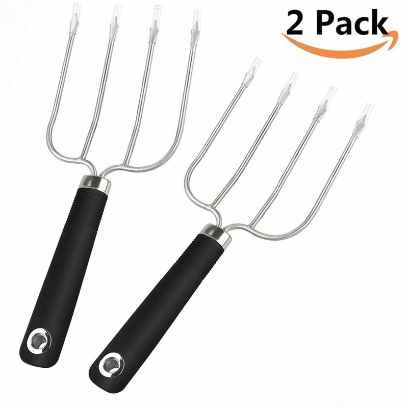 推荐New Turkey Lifter Forks Set Stainless Steel Turkey Lifte