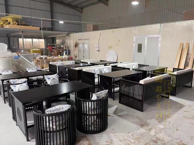 新款新品新中式c售楼处部洽谈沙发酒店会所大堂接待卡座茶楼样板