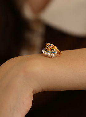 pn珍珠耳夹女耳钉秋冬耳环无耳洞潮小众法式耳饰高级感耳挂耳骨夹