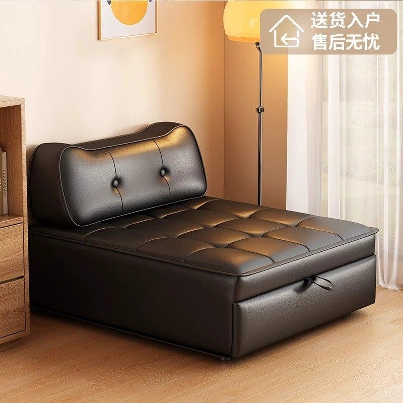 2024新款沙发可折叠豆腐块单人位小户型懒人伸缩多功能两用沙发床